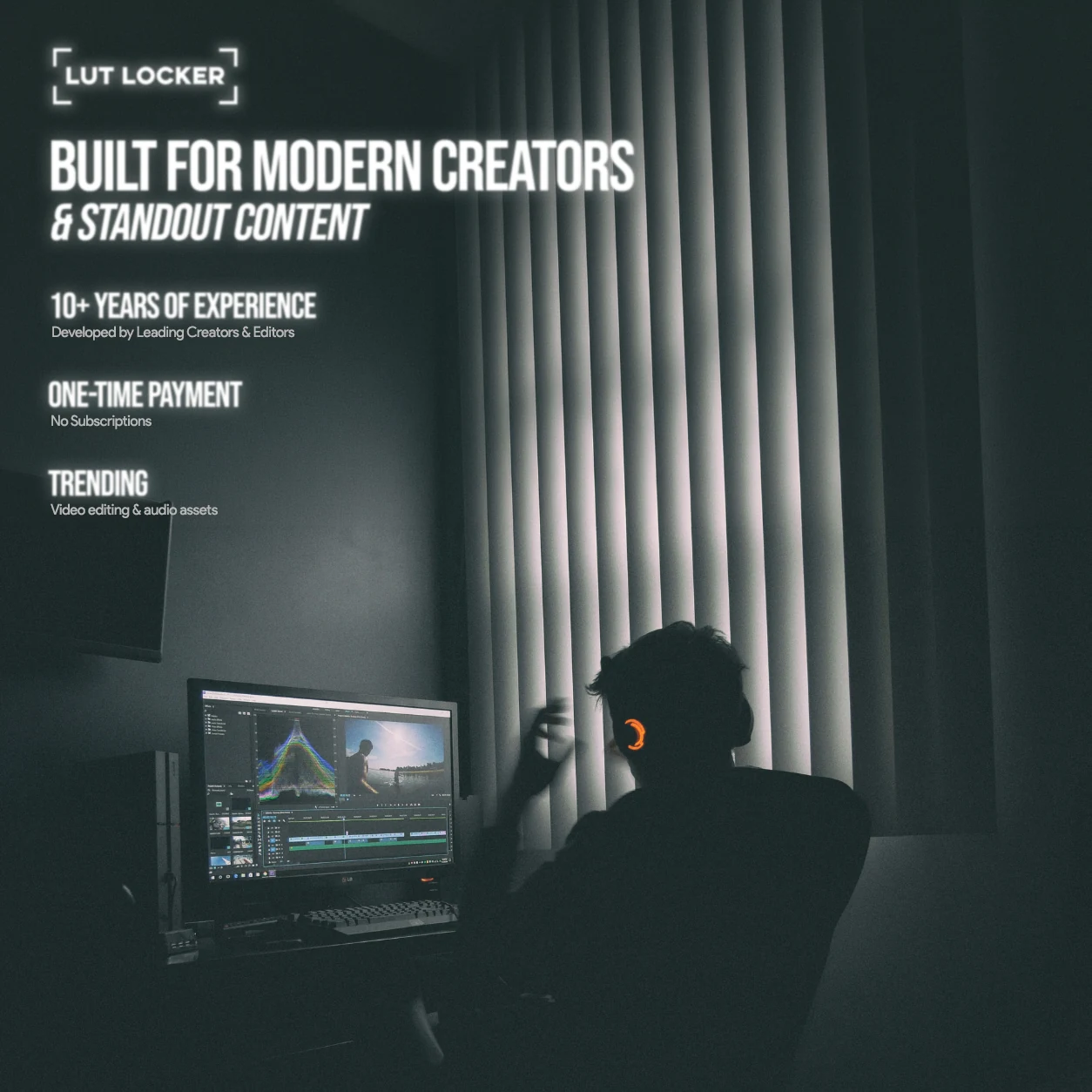 Built for modern creators: 10+ years of experience, one-time payment, no subscriptions